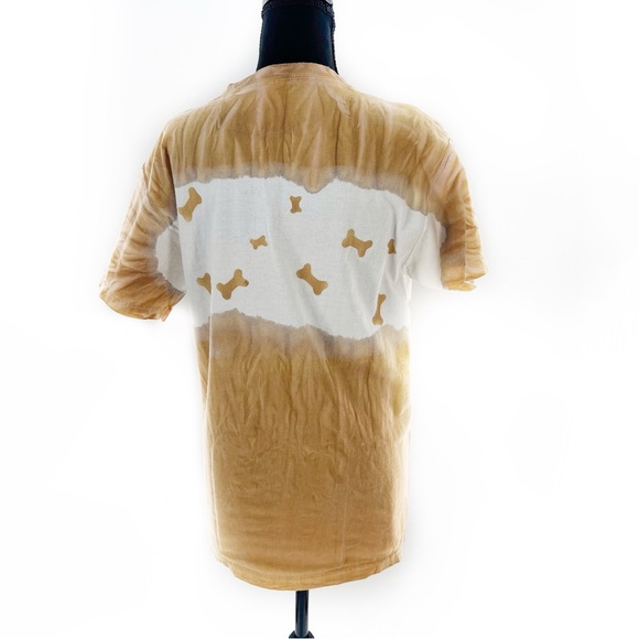 Branning Vintage Tie Dyed Hand-Stenciled Coffee Cups & Dogs T-Shirt Size Medium - Picture 7 of 16